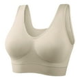 thumbnail image 4 of YDFCWXW Plus Size Sports Bras for Women High Support Breathable Push Up Seamless Comfortable Bras Yoga Bras (Beige, XXL), 4 of 4
