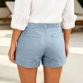 thumbnail image 6 of Landzoo Women'S Shorts Solid Color Zip Front With Pockets Summer Quick Dry Women Shorts Size S Blue, 6 of 7