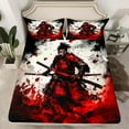 thumbnail image 2 of Erosebridal Anime Samurai Full Sheet Sets,Japanese Ukiyoe Bedding Full Size,Hokusai Decor,Lightweight,4-Piece, 2 of 7