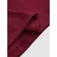 thumbnail image 4 of Womens Burgundy Halter Neck Ruched Waist A-Line Mini Dress, 4 of 5