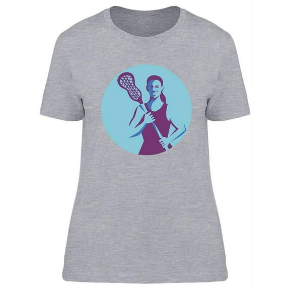 Female Lacrosse Player T-Shirt Women -Image by Shutterstock, Female Medium