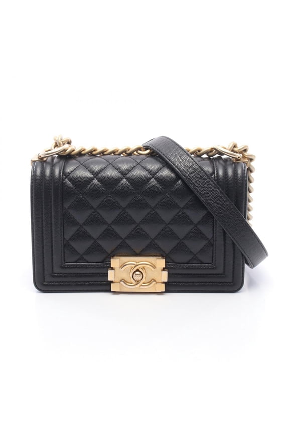Pre-Owned Chanel Boy Small Shoulder Bag/Handbag, Caviar Leather (Grained Calfskin), Women's,...