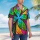 thumbnail image 3 of Fotbe Multicolored Beautiful Flower Camisa Hawaiana para Hombre Unisex – Camisa Casual de Verano con Botones de Manga Corta de Algodón y Lino,XX-Large, 3 of 7