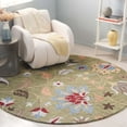 thumbnail image 2 of SAFAVIEH Jardin Jimmy Floral Area Rug, Green/Blue, 3' x 3' Round, 2 of 10