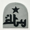 thumbnail image 4 of Yokua Trendy Y2K Star Jacquard Hat Warm Winter Stylish Knit Pullover Cap for Unisex, 4 of 20
