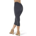 thumbnail image 2 of Satina Women's Plus Size Capri Leggings Waistband, Charcoal, 3", 2 of 6