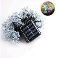thumbnail image 5 of Cadena de luz solar para exteriores con flores, 7 m, 50 LED, cadena de luz solar para exteriores, resistente al agua, cadena de luz LED colorida para jardín, balcón, terraza, Navidad, bodas, fiestas, 5 of 5