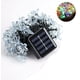 thumbnail image 5 of Cadena de luz solar para exteriores con flores, 7 m, 50 LED, cadena de luz solar para exteriores, resistente al agua, cadena de luz LED colorida para jardín, balcón, terraza, Navidad, bodas, fiestas, 5 of 5