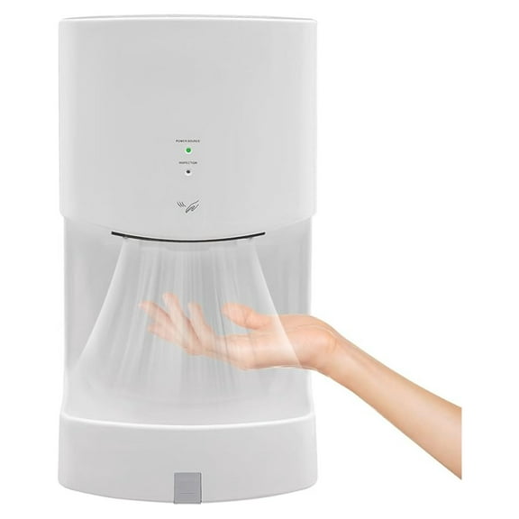 1000W Automatic Hand Dryer,Hand Dryer with Detachable Drain Tray,Wall Mounted Hand Drying Machine for Bathrooms,Hotels, Restaurants, White,110V