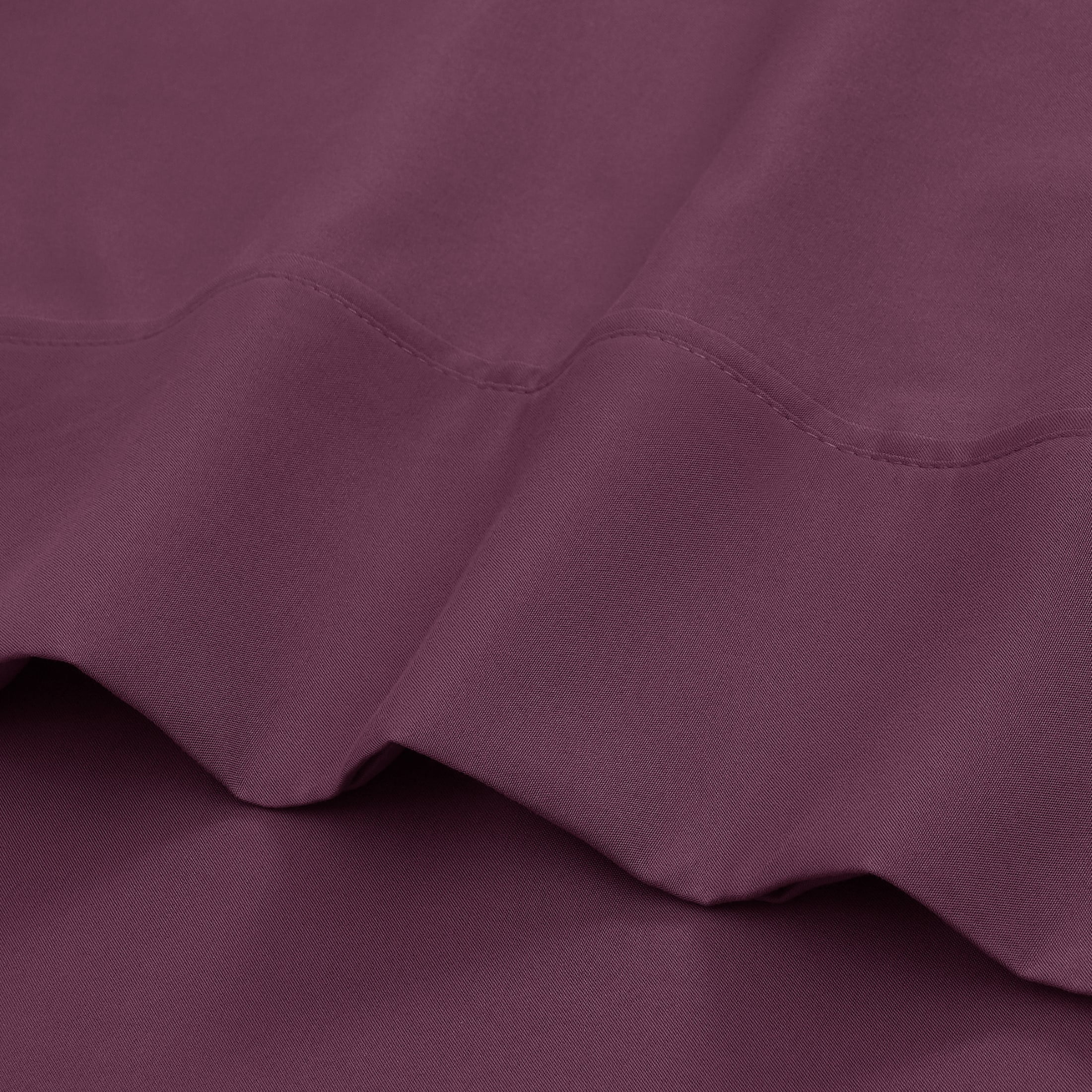 Mainstays Super Soft Brushed Microfiber Bed Sheet Set, Purple Eggplant, Full, 4 Piece