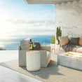 thumbnail image 4 of LuxenHome Tabouret et Table de Jardin d'Intérieur avec Rangement Grey MgO, 4 of 9