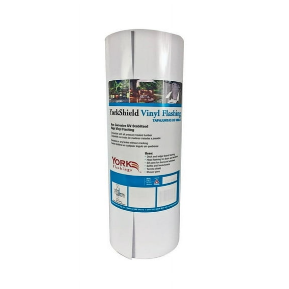 York RESYSVN12/50-WH Yorkshield Vinyl Flashing Roll, White, 600" L