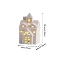 thumbnail image 3 of Ceramic Houses With LED Lights Glowing House Figurines Tabletop Decor Village Set Scene Props For Party And Celebrations, 3 of 6