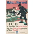 thumbnail image 3 of Anonymous 13x18 Black Modern Framed Museum Art Print Titled - Help in the Harvest Ice is Needed to Save Food for the Starving People of the World (1920), 3 of 5