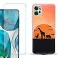 thumbnail image 1 of OneToughShield ® for Motorola Moto G Power 5G 2023 Shockproof Fashion Phone Case, with Tempered Glass Screen Protector - Sunset Safari, 1 of 3
