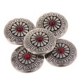 thumbnail image 1 of Rongfmy 5x Western Concha Buttons Flower Rivets to Screws Button Vintage Turquoise B # B, 1 of 7