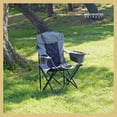 thumbnail image 3 of ARROWHEAD OUTDOOR KKS0316U  Folding Camping Quad Chair w/ 6-Can Cooler, Cup & Wine Glass Holders, w/ Carrying Bag, Granite Gray, 3 of 7