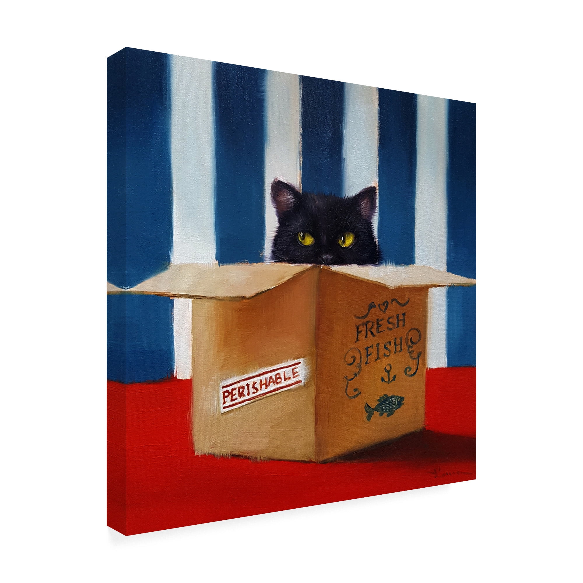Trademark Fine Art 'Cat Burglar' Canvas Art by Lucia Hefferna