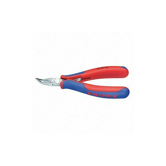 Knipex 4 1/2 in Bent Round Nose Plier Multi-Component Grip Handle 35 42 115