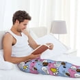 thumbnail image 6 of Picia Bees And Daisies Striped Mens Soft Woven Cotton Elastic Waistband Sleep Pajama Pant Lounge Sleep Pant With Pockets And Drawstring-X-Large, 6 of 9