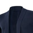 thumbnail image 3 of Men Cardigan Sweaters Solid Color Shawl Collar Long Sleeve Knitted Fall Casual Long Cardigan, 3 of 5