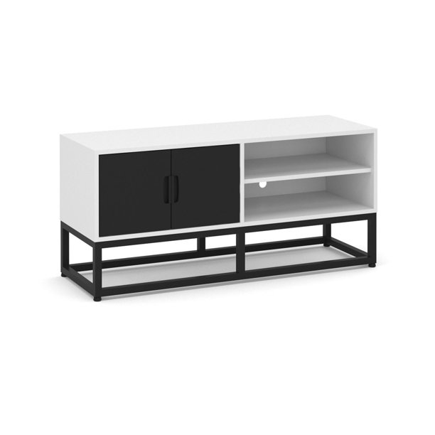 Mueble para TV Moderno The Shop, 2 Puertas y Entrepaños, Artículos de Decoración para el Hogar blanco Unitalla