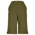 thumbnail image 4 of Shorts for Womens Summer Casual Elastic Waist Drawstring Shorts with Pockets Knee Length Bermuda Shorts Rolled Hem Button Beach Pants, 4 of 8
