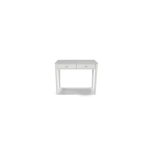 Marble Console Table - 36" Rectangular White Carrara Table with Legs - Modern Design
