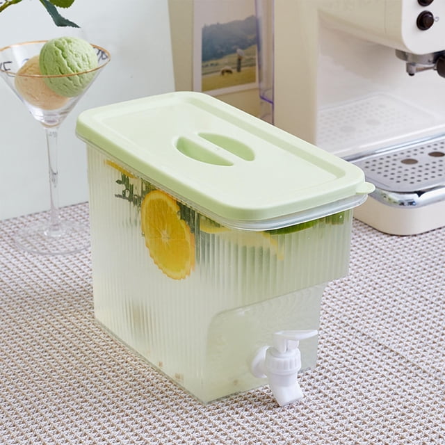 Savings Oefntac Home Fruit Tea Pot Refrigerator Cold with Faucet Large Capacity Lemon Tea Cooler