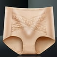 thumbnail image 3 of HVOBTTY High Waisted Soft Underwear for Women, Womens Underwear, Women's High Waist Abdominal and Hip Lifting Large Size Comfortable Women's Pants Underwear Beige, XXL, 3 of 5