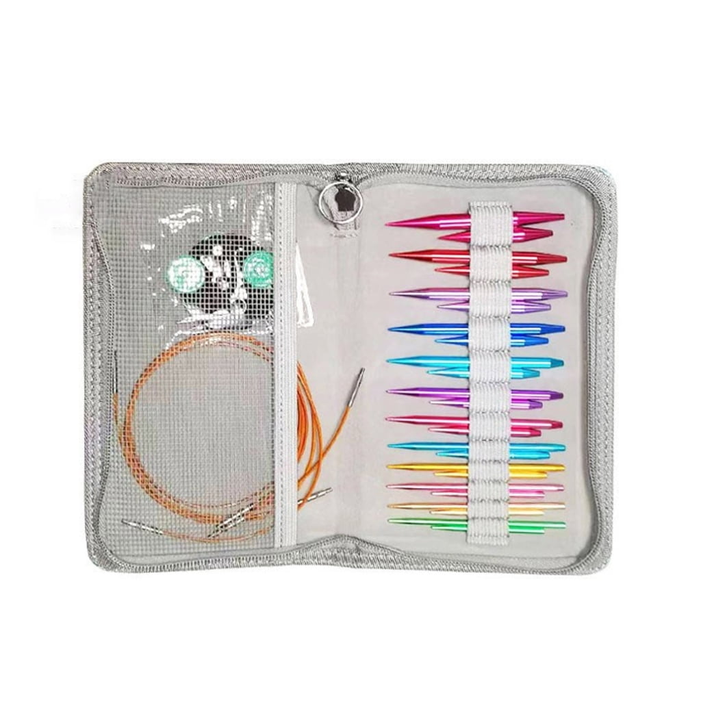 Circular Crochet Needle Interchangeable Crochet Hook Metal Knitting Needle Set Knitting Craft Tool for Crochet Lovers