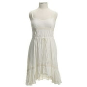 Women's Plus Crochet-Trim Cotton Dress