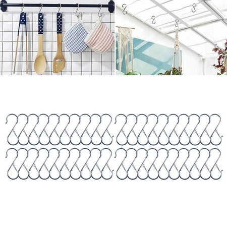 

Gelren Hot StyleS Hooks Hanging Buckle 3.5 Inch Stainless Steel Heavy Duty S Hooks Kitchen Pot Rack Hooks Closet Hooks For Hanging Kitchen Utensil Pots And Pans Clothes Plants Towels BagsD