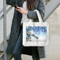 thumbnail image 7 of Yiaed Christmas Snowman In The Snow Print Fluffy Shoulder Bag Plush Bags Women Ladies Tote Bag Fluffy White Furry Purse Handbag for Autumn and Winter, 7 of 7