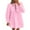 Pink, variant on cfhntfmh Fall Dresses for Women Long Sleeve Crewneck Drawstring Mini Dress Flowy Pleated Badydoll Tunic Dress