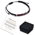 thumbnail image 3 of Pulsera trenzada con cuentas, te amo nieto pulseras Morse te amo nieto pulsera Morse durabilidad extendida, 3 of 8