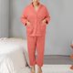 thumbnail image 2 of Gibobby camisón de seda para mujer Conjunto de pijama para mujer, ropa de dormir cálida y esponjosa de manga larga, ropa de dormir térmica con bolsillos (Rosa, XL), 2 of 4