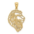 thumbnail image 2 of Diamond2Deal 10k Yellow Gold Diamond-Cut Lion Profile Pendant for Women, 2 of 5