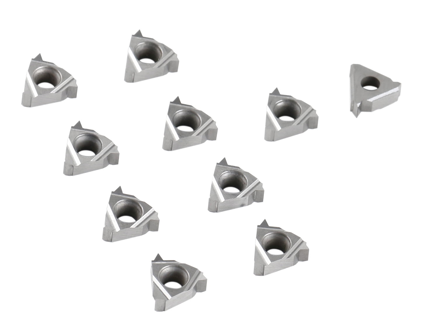 Accusize 11ER A60 Carbide Inserts, for External Threading Aluminum, 10 Pcs Set, 2600-0015x10