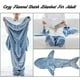 thumbnail image 3 of Shark Blanket Sudadera con capucha para adultos - Shark Onesie Adult Wearable Blanket - Pijama de estilo animal, 3 of 4