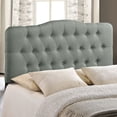 thumbnail image 4 of Modern Contemporary King Size Fabric Headboard, Grey Fabric, 4 of 5