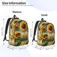 thumbnail image 2 of Yiaed Artistic Oil Painting Sunflower Print Print Laptop Backpack Travel Canvas Backpack Vintage Aesthetic Backpack for School Knapsack Backpack Backpack for School-Medium, 2 of 5