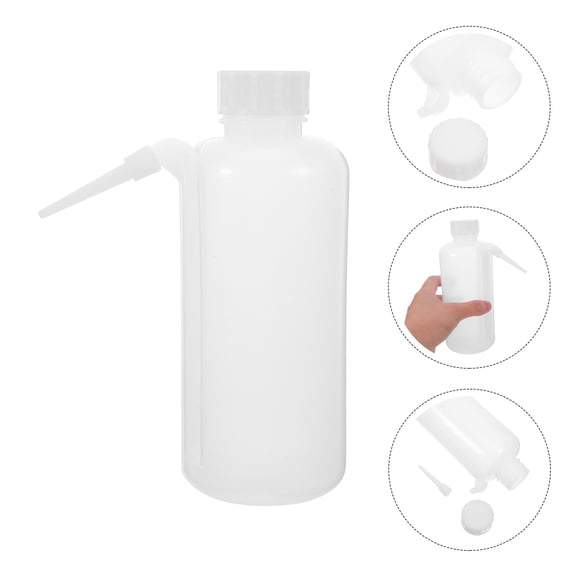 Milisten 4Pcs Wide Mouth Lab Squeeze Bottles Transparent Plastic Dispensing Bottles