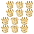 thumbnail image 4 of MLINS Elegant Pearl Crown Napkin Rings for Decoration Golden Zinc Alloy Napkin Holders 12 Pieces, 4 of 8