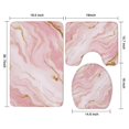 thumbnail image 3 of Pink Gold Marble Pattern Bathroom Rugs Sets 3 Piece,Toilet Cover Set,Absorbent Non Slip Bathroom Mats Sets with U-Shaped Contour Rug Toilet Rug Set, 3 of 5