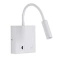 thumbnail image 1 of lampara de pared zuri blanca con luz led, 1 of 7