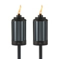 thumbnail image 3 of (2 pack) TIKI Brand 2-Pack Easy Install 65 inch TIKI Torch Retro Stripe Metal Gray, 3 of 13