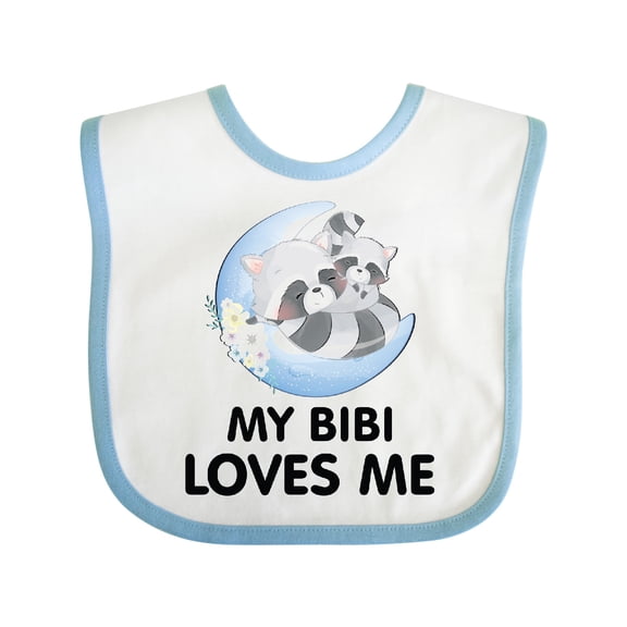 Inktastic Raccoon My Bibi Loves Me Boys or Girls Baby Bib