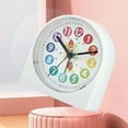 TUMALL Analog Night Lamp Mute Telling Time Teaching Clock for Classroom