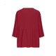 thumbnail image 5 of Craaazy Women Casual V Neck Blouse, Solid Color 3/4 Sleeve Button Down Shirt, Loose Fit Comfy Cotton Linen Top for Daily Wear Gifts, 5 of 6